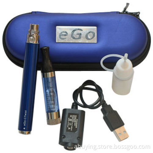 Newest eGo-C Twist Variable Voltage CE6+ Batteries with 4-piece Long Wicks, Clear Drip Tips